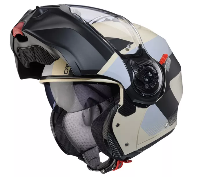 Výklopná helma Caberg Duke Evo Indy matt sand/grey/black