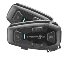 Bluetooth headset pro uzavřené a otevřené přilby Interphone U-COM8R, Twin Pack