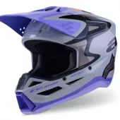 Děštská motokrosová helma Alpinestars Jettson SM3 Youth Solid grey/purple/black