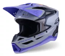Děštská motokrosová helma Alpinestars Jettson SM3 Youth Solid grey/purple/black
