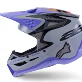 Děštská motokrosová helma Alpinestars Jettson SM3 Youth Solid grey/purple/black