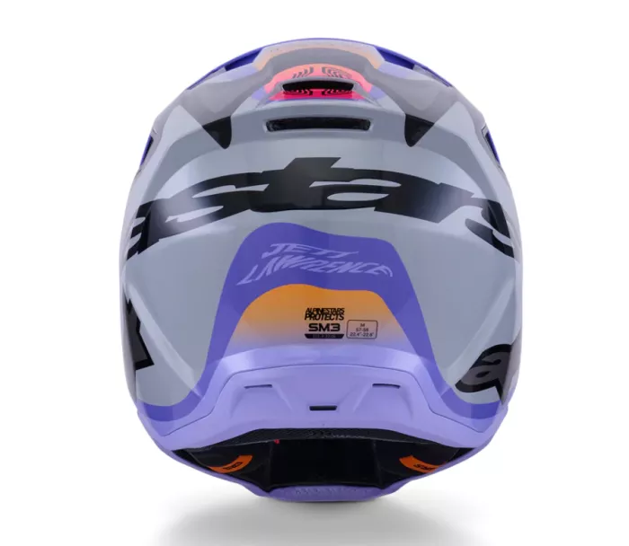 Děštská motokrosová helma Alpinestars Jettson SM3 Youth Solid grey/purple/black