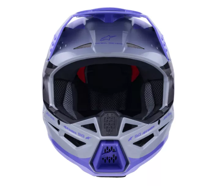 Děštská motokrosová helma Alpinestars Jettson SM3 Youth Solid grey/purple/black