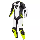 Kombinéza na motorku Dainese LAGUNA SECA 4 WHITE/BLACK/FLUO YELLOW