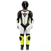 Kombinéza na motorku Dainese LAGUNA SECA 4 WHITE/BLACK/FLUO YELLOW