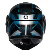 Výklopná helma AGV E2206 STREETMODULAR LEDRO MATT BLACK/POWDER BLUE