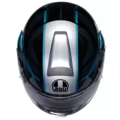 Výklopná helma AGV E2206 STREETMODULAR LEDRO MATT BLACK/POWDER BLUE