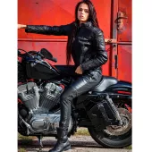 Dámské kožené legíny na moto Trilobite leggins black