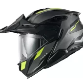 Výklopná helma NEXX X.LIFECOUNTRY Terra grey/neon MT