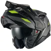 Výklopná helma NEXX X.LIFECOUNTRY Terra grey/neon MT