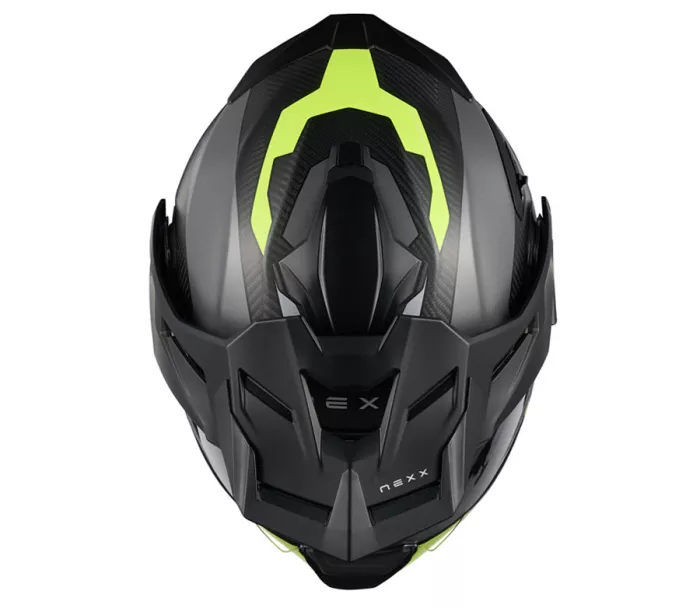 Výklopná helma NEXX X.LIFECOUNTRY Terra grey/neon MT