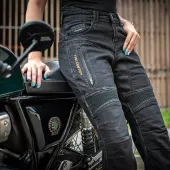 Dámské kevlarové džíny na moto Trilobite Parado slim fit long black level 2