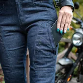 Dámské džíny na moto Trilobite Tactical dark blue