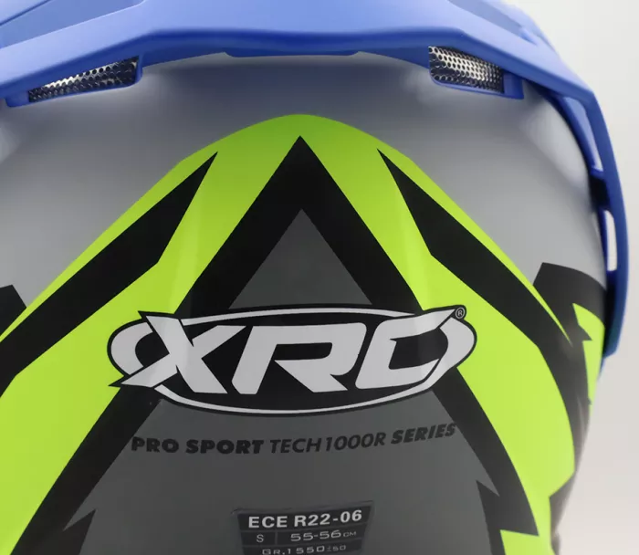 Helma na moto XRC Loomis wht/blk/blue/fluo