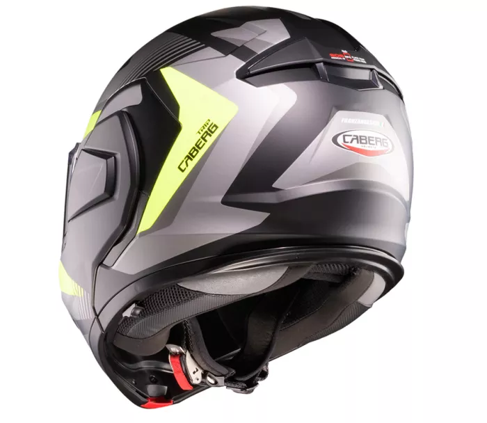 Překlápěcí helma Caberg Trip Lunar matt black/grey/yellow fluo