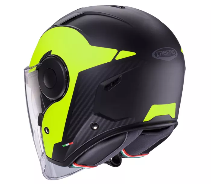 Otevřená helma Caberg Soho Milano matt black/yellow fluo