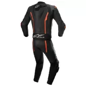 Dvoudílná kožená kombinéza Alpinestars Missile V2 black/red fluo