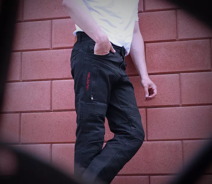 Džíny na motorku Trilobite Parado monolayer AAA slim fit black