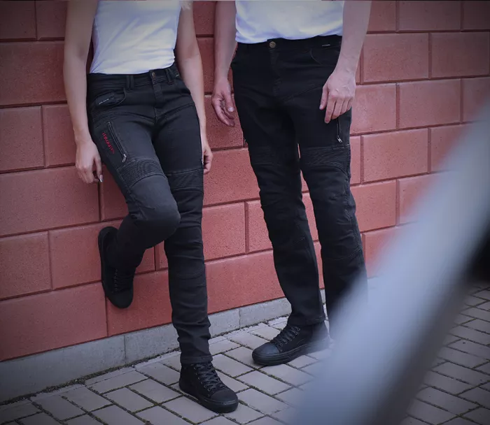 Džíny na motorku Trilobite Parado monolayer AAA slim fit black