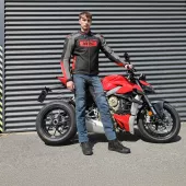 Kožená bunda XRC Moos 2.0 HLT men blk/red/wht