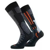Motorkářské ponožky Brubeck Comodo MTB2 black/orange