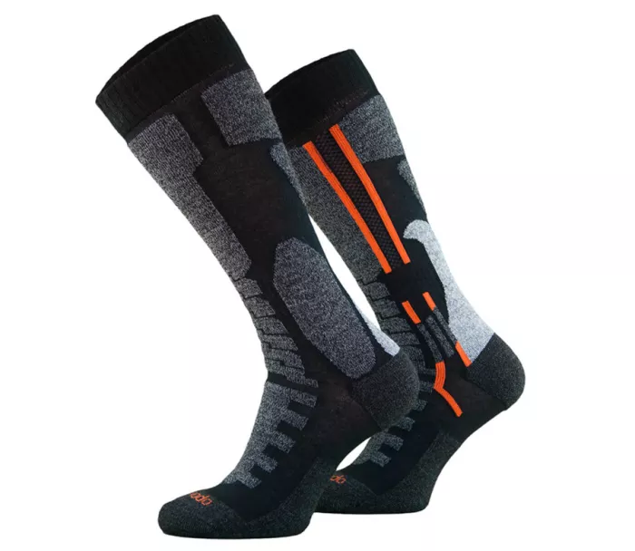 Motorkářské ponožky Brubeck Comodo MTB2 black/orange