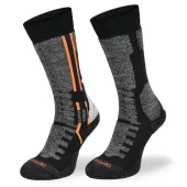 Motorkářské ponožky Brubeck Comodo MTB2 black/orange