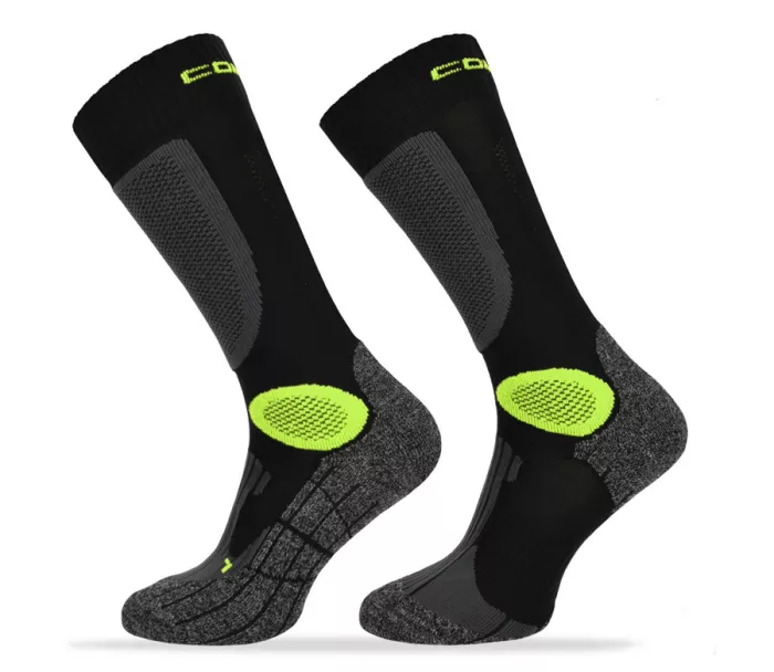 Motorkářské ponožky Brubeck Comodo MTB2 black/green