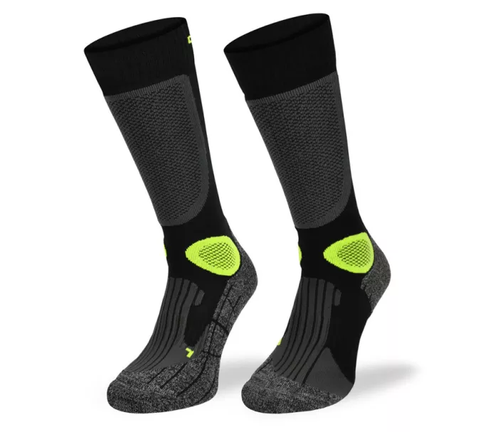 Motorkářské ponožky Brubeck Comodo MTB2 black/green