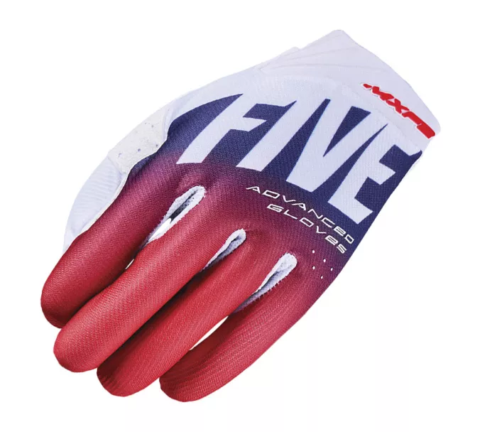Motokrosové rukavice Five MXF2 Evo Split white/red/blue