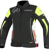 Dámská bunda na moto Nazran California 2.0 black/fluo/white Tech-air compatible