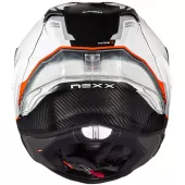 Helma na moto NEXX X.R3R CARBON white/red