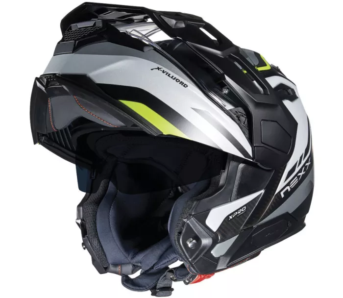 Karbonová helma NEXX X.VILIJORD HIKER white/neon MT