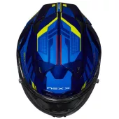 Helma na moto NEXX X.R3R PRECISION blue/neon MT