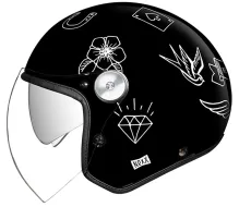 Otevřená helma na moto NEXX X.G30 Tattoo black white