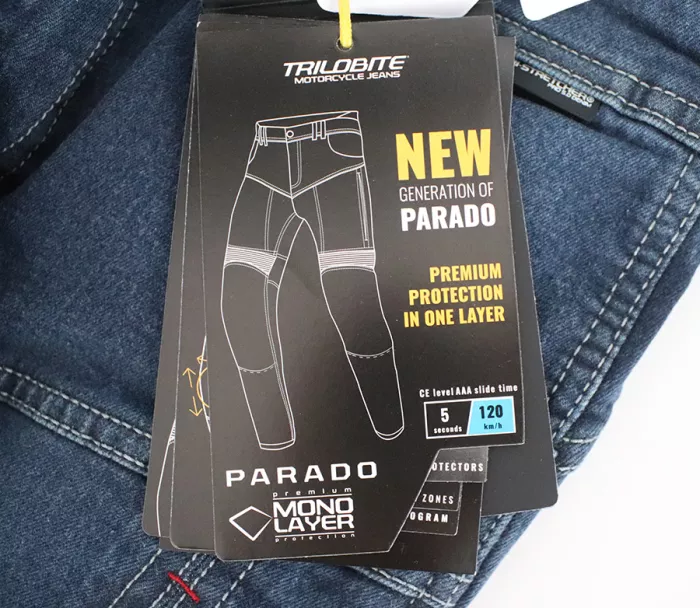 Dámské džíny na moto Trilobite Parado monolayer AAA slim fit ladies jeans black (Prodloužené)