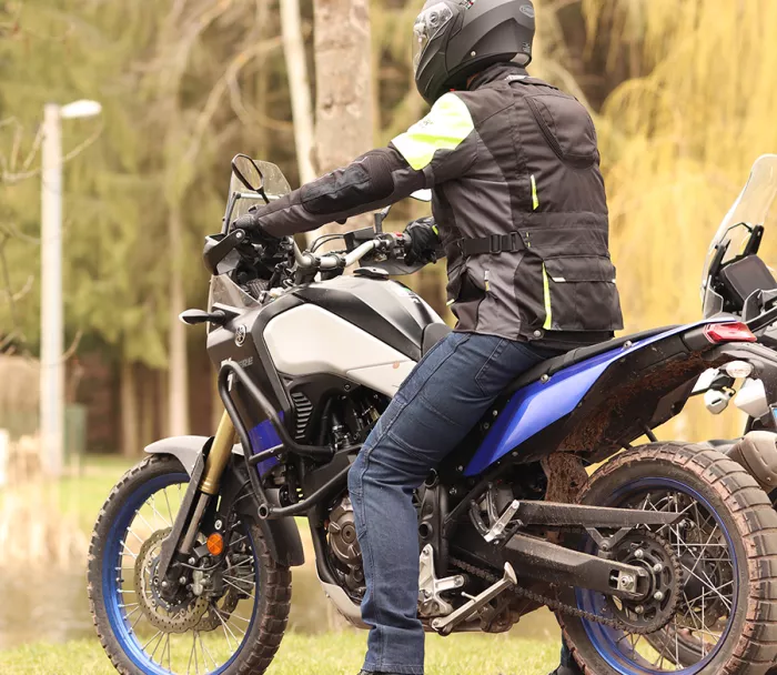 Kevlarové džíny na motorku Trilobite Parado dark blue SLIM