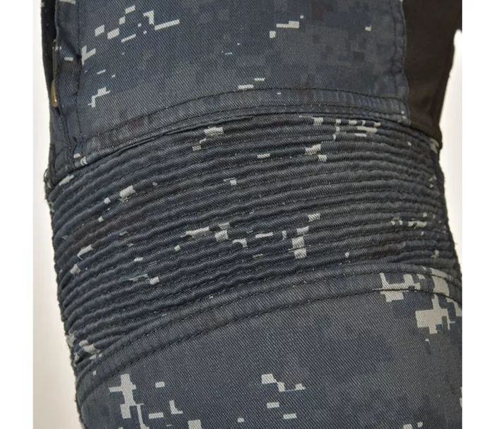Kevlarové kalhoty na moto Trilobite Parado blue digi camo (prodloužené)