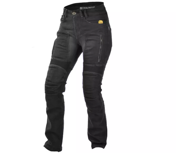 Dámské kevlarové džíny na moto Trilobite Parado black (prodloužené)