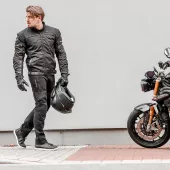 Kevlarové džíny na moto Trilobite Parado black SLIM (prodloužené)