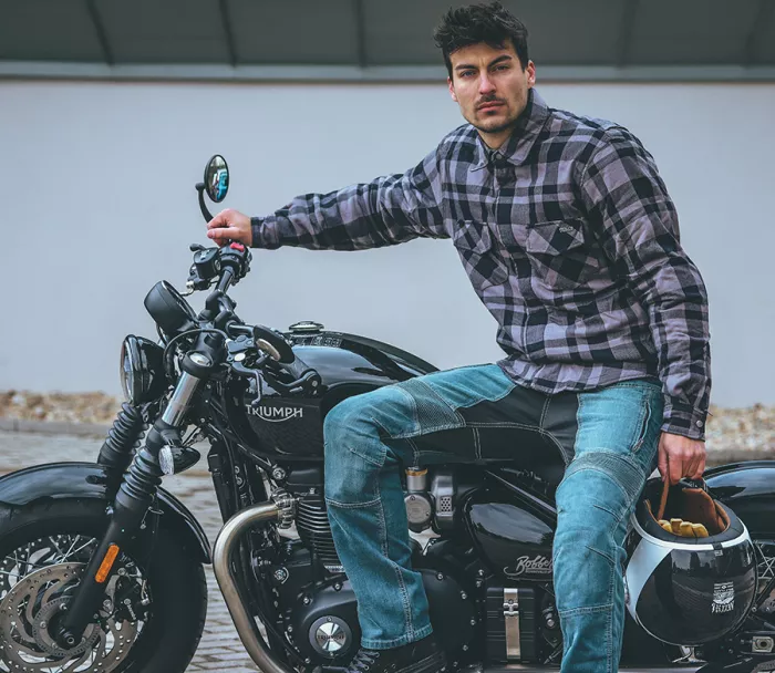 Kevlarové džíny na motorku Trilobite Parado Recycled blue
