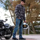 Kevlarové džíny na moto Trilobite Parado blue SLIM (prodloužené)