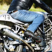 Kevlarové džíny na moto Trilobite Parado blue (zkrácená verze)