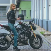 Dámské kevlarové džíny na moto Trilobite Parado Recycled blue (prodloužené)