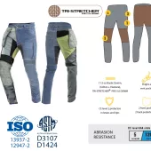 Pánské džíny na moto Trilobite Parado doublelayer AAA regular fit black level 2