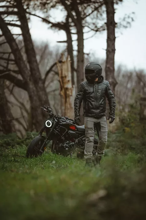 Kevlarové džíny na motorku Trilobite Parado light grey SLIM