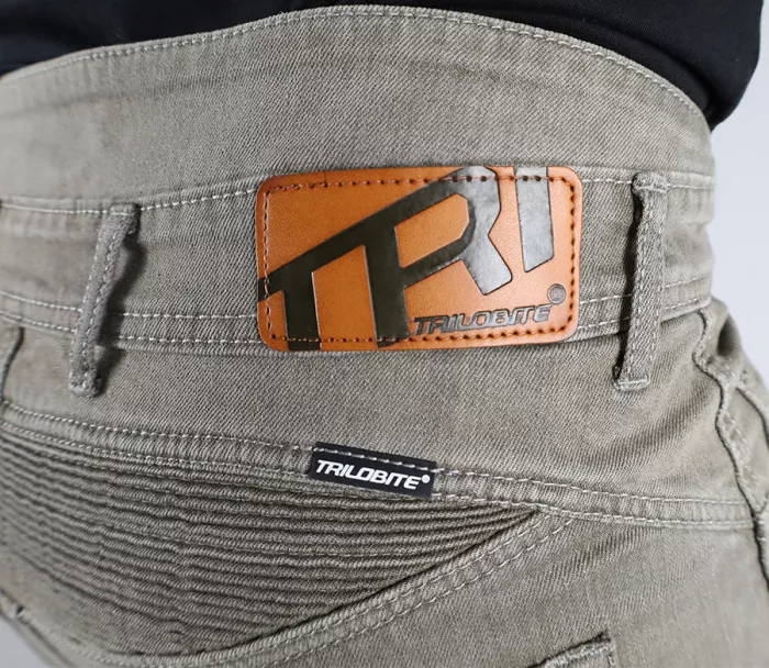 Pánské džíny na moto Trilobite Parado doublelayer AAA slim fit light grey level 2
