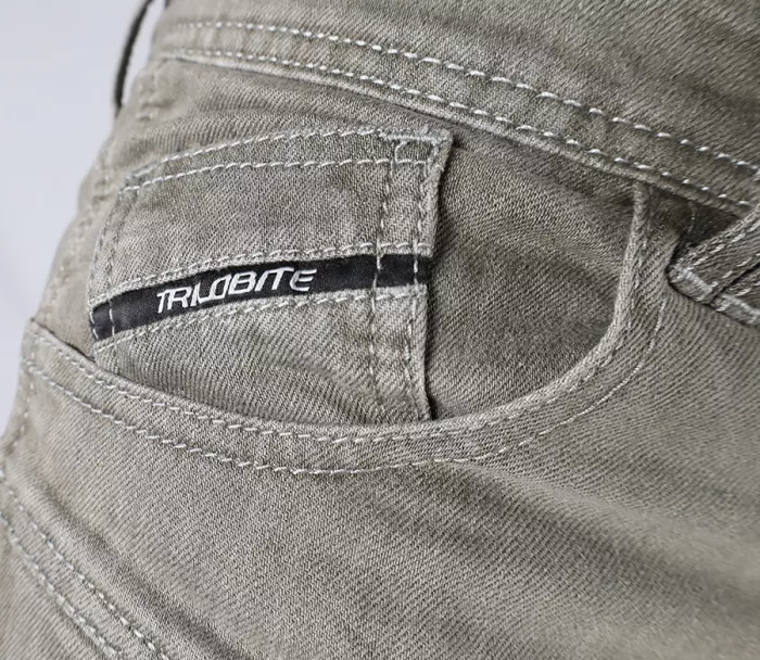 Pánské džíny na moto Trilobite Parado doublelayer AAA slim fit light grey level 2