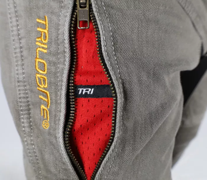 Pánské džíny na moto Trilobite Parado doublelayer AAA slim fit light grey level 2
