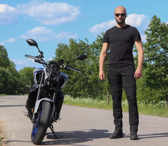 Džíny na motorku Trilobite Parado monolayer AAA slim fit black